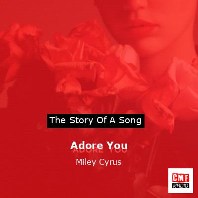 final cover Adore You Miley Cyrus