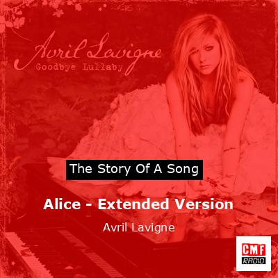 final cover Alice Extended Version Avril Lavigne