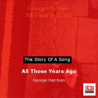 final cover All Those Years Ago George Harrison