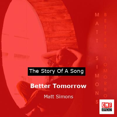 final cover Better Tomorrow Matt Simons