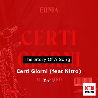 final cover Certi Giorni feat Nitro Ernia