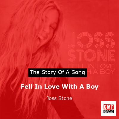 final cover Fell In Love With A Boy Joss Stone