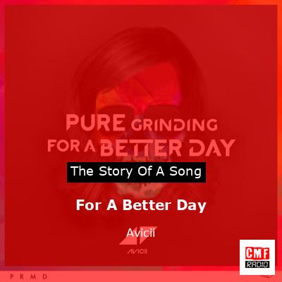 final cover For A Better Day Avicii