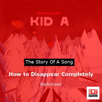 final cover How to Disappear Completely Radiohead