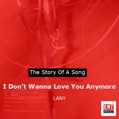 final cover I Dont Wanna Love You Anymore LANY