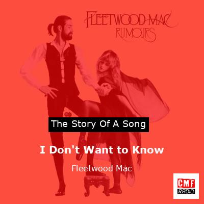 final cover I Dont Want to Know Fleetwood Mac
