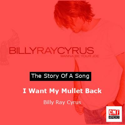 final cover I Want My Mullet Back Billy Ray Cyrus