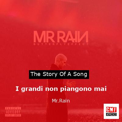 I grandi non piangono mai – Mr.Rain