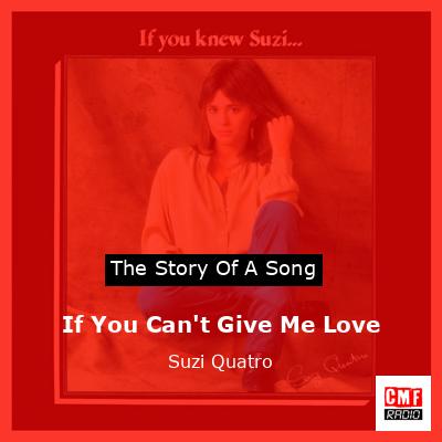 If You Can’t Give Me Love – Suzi Quatro