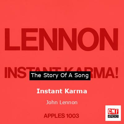 final cover Instant Karma John Lennon