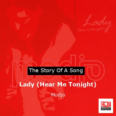 final cover Lady Hear Me Tonight Modjo 1
