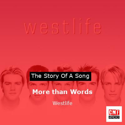 final cover More than Words Westlife