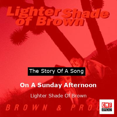 final cover On A Sunday Afternoon Lighter Shade Of Brown
