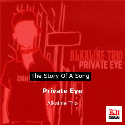 final cover Private Eye Alkaline Trio