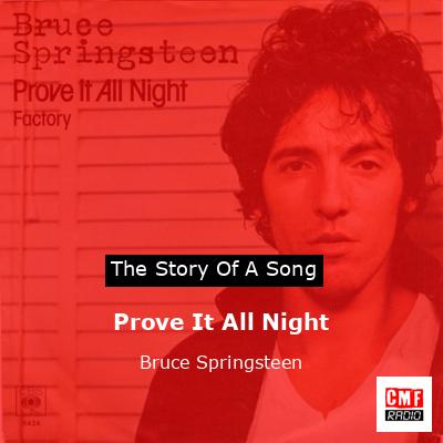 final cover Prove It All Night Bruce Springsteen