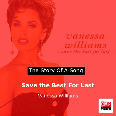 final cover Save the Best For Last Vanessa Williams