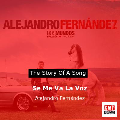 final cover Se Me Va La Voz Alejandro Fernandez