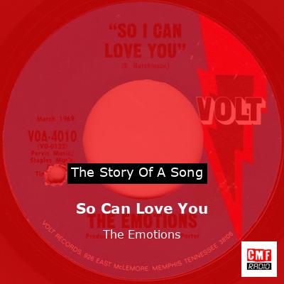 So Can Love You – The Emotions