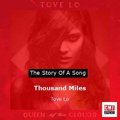 final cover Thousand Miles Tove Lo
