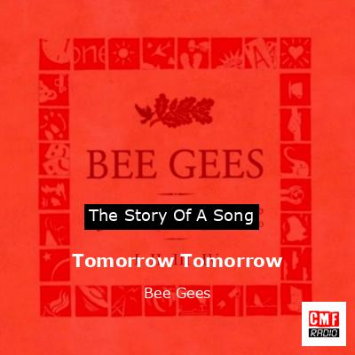 final cover Tomorrow Tomorrow Bee Gees