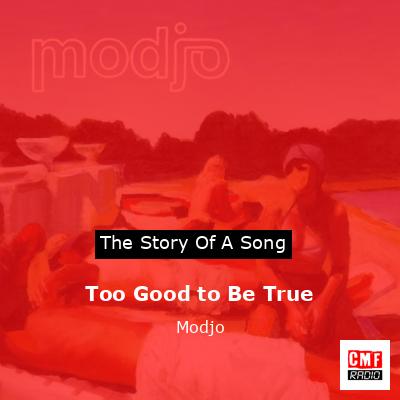 final cover Too Good to Be True Modjo