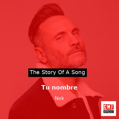final cover Tu nombre Nek