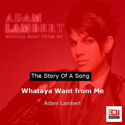 Whataya Want from Me – Adam Lambert
