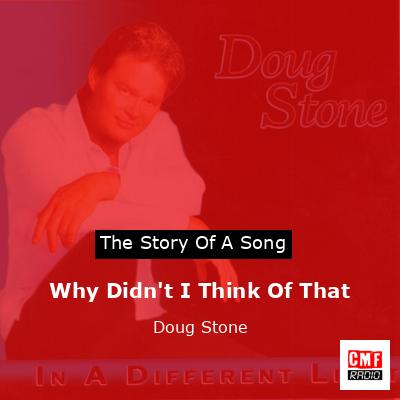 Why Didn’t I Think Of That – Doug Stone