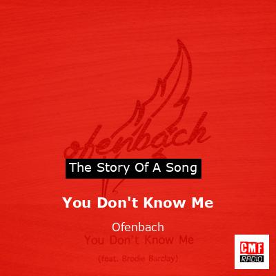 final cover You Dont Know Me Ofenbach