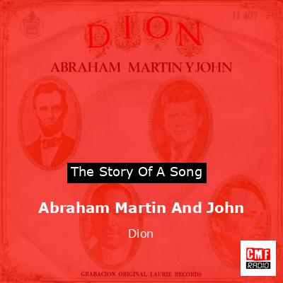 final cover Abraham Martin And John Dion