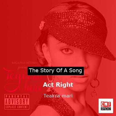 final cover Act Right Teairra mari