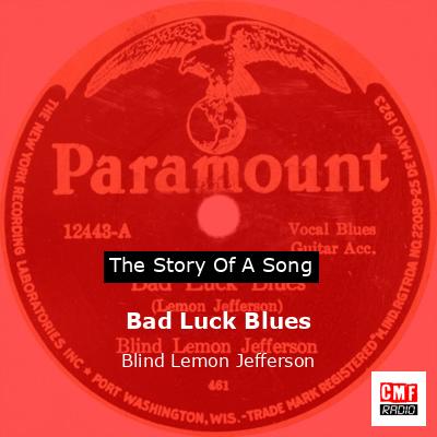 final cover Bad Luck Blues Blind Lemon Jefferson