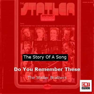 final cover Do You Remember These The Statler Brothers