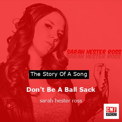 Don’t Be A Ball Sack – sarah hester ross