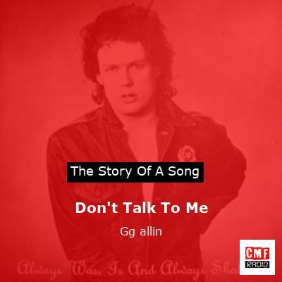 final cover Dont Talk To Me Gg allin