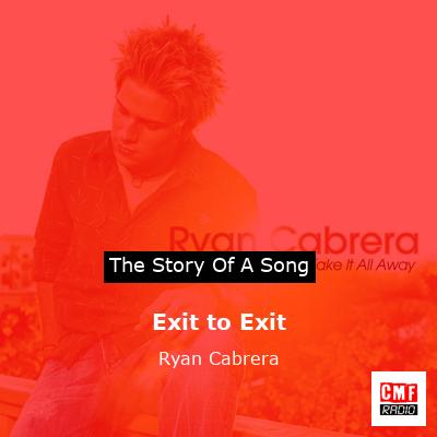 final cover Exit to Exit Ryan Cabrera