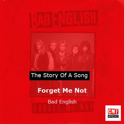 final cover Forget Me Not Bad English