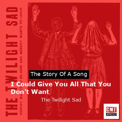 I Could Give You All That You Don’t Want – The Twilight Sad