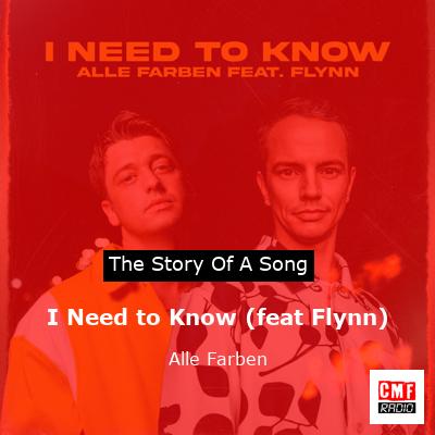 I Need to Know (feat Flynn) – Alle Farben