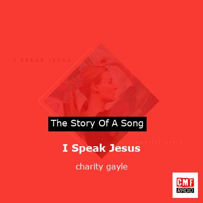 final cover I Speak Jesus charity gayle