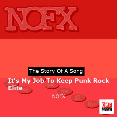 final cover Its My Job To Keep Punk Rock Elite NOFX