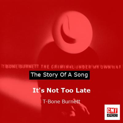 It’s Not Too Late – T-Bone Burnett