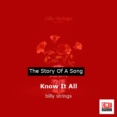 Know It All – billy strings