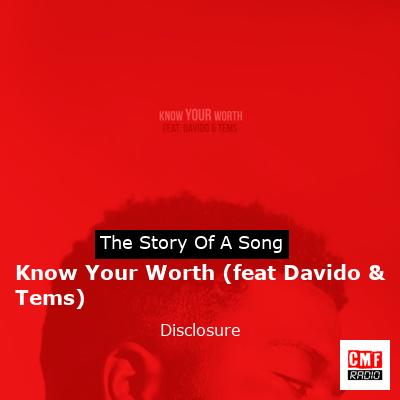 final cover Know Your Worth feat Davido Tems Disclosure