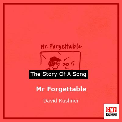 Mr Forgettable – David Kushner