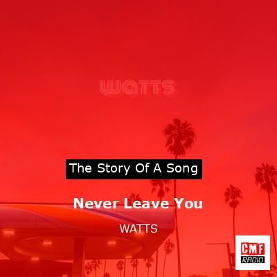 final cover Never Leave You WATTS