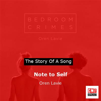 Note to Self – Oren Lavie