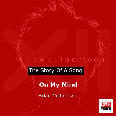 final cover On My Mind Brian Culbertson