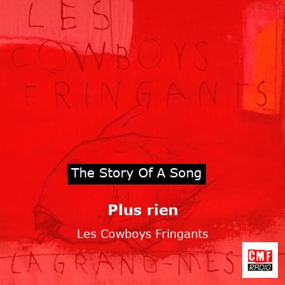 final cover Plus rien Les Cowboys Fringants