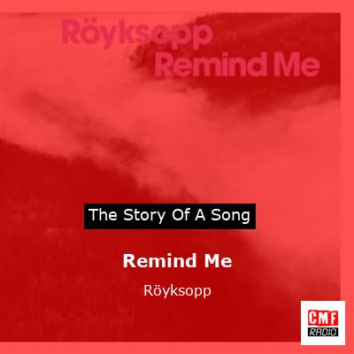 final cover Remind Me Royksopp